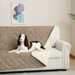 DUJUIKE Copridivano 100% impermeabile per cani, coperta per animali domestici, protezione per mobili per bambini e animali domestici, con fondo antiscivolo, per 3 posti (Cammello, 173 x 208 cm) – B0BRC9RN8V