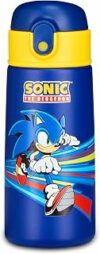 Seven Borraccia Kid Sonic, Blu, 460 ml, Acciaio Inox, BPA free, Ermetica, Caldo 12h/freddo 24 h, A prova di perdite, Riutilizzabile, Scuola, Sport, Viaggio, Bambino, Idea regalo – B0GRWK683L