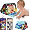 URMYWO Giochi Montessori Neonato 0 3 6 12 Mesi, Libro Sensoriale con Specchio, Tummy Time Morbidi di attività Giocattoli Educativi Interattivo Regali – B0DF7G15MC