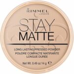 Rimmel London Cipria Compatta Stay Matte, Polvere Opacizzante a Lunga Tenuta per Pelli Grasse e Miste, 005 Silky Beige- 14 g – B006EHWDEE