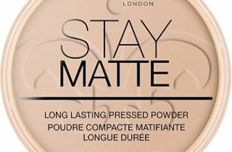 Rimmel London Cipria Compatta Stay Matte, Polvere Opacizzante a Lunga Tenuta per Pelli Grasse e Miste, 005 Silky Beige- 14 g – B006EHWDEE