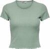 ONLY Maglia Corta a Coste Cropped con Manica Corta e Scollo Rotondo per Donna ONLEMMA – B09JSQVRS8