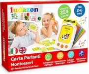 Carte Parlanti Montessori Italiano-Inglese, 224 Vocaboli e 18 Temi Educativi, Il Miglior Giocattolo per Imparare nuove parole in modo Divertente, Idea Regalo 2-6 Anni, Guarda il Video – B0D4KL23WK
