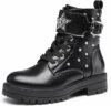 DREAM PAIRS Stivaletti Bambina Inverno Borchiati – B0B2V8N2X4