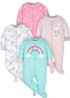 Gerber 4 Pack Sleep ‘N Play Footie Sleep N’ Play Bimba 0-24 (Pacco da 4) – B07GFTV58Z