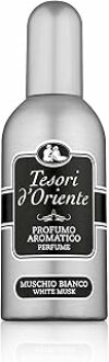 Tesori d’Oriente – Profumo Aromatico Muschio Bianco, dalla Fragranza Talcata, Note di Rosa, Fava Tonka e Vaniglia, 100ml – B001QVLYD4
