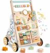 Weilim Carrello Primi Passi Legno Bambini, Giochi Montessori 12+ Mesi | 10 Attività Sensoriali, Velocità e Altezza Regolabili, Xilofono Labirinto Perle Specchio, Regalo Bambini e Bambine – B0FD3MV4WZ