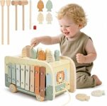 Vanplay Giochi Bambini 1 Anno, Giochi Montessori 1 2 3 Anni Giocattoli Bambino 1 Anno, 7 in 1 Strumenti Musicali Bambini Xilofono, Giochi Educativi Regali Bambini 1 Anno – B0F1F9T8WH