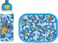 Mepal Set da Pranzo Campus, Set da Pranzo per Bambini con Borraccia Pop-up e Porta Pranzo, Set da Pranzo per la Scuola o le Gite, Privo di BPA, 400 + 750 ml, Stitch – B0F2267CCW