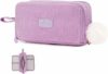 Astuccio 3 Scomparti Bambina, Astuccio Scuola Grande Capacità, Corduroy Borsa per Matite, Aesthetic Astucci per Scuola, Ufficio e Viaggi, Viola – B0GTLTLF9W