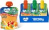 Mellin Merenda, Mix Gusti, Mela, Pera e Frutta Mista, 18x90g | 100% Frutta Mista con Vitamina C, Indicato a partire dal 6° mese – B089TG5954