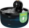 Fontanella per Gatti senza Fili: Fontana per Gatti a Batteria – 2.6L Fontanella Gatto con Sensore di Movimento – Dispenser Acqua Gattis Ricaricabile – Distributore Acqua Cani con Pila – Nero – B0FND4DZZY