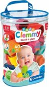 Clementoni Clemmy – 40 Mattoncini per Costruzioni, Gioco Prima Infanzia Made in Italy, Bambini 18-36 Mesi, 100% Igienici e Lavabili, per Sviluppare Manualità, Percezione Visiva e Fantasia, 17878 – B0C7HBFQPR