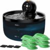Fontanella Gatto con Sensore Fontana Gatti: Fontanella per Gattis a Batteria – Fontanellas Gatti senza Fili – Dispenser Acqua Cani Ricaricabile – Fontana Gatto con 8 Filtris + 8 Spugnes – B0FND8J5Q2