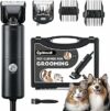 CGOLDENWALL Tosatrice Cani 300W, Basso Rumore, Cavo 3m, Cani Gatti | Pro, 2000-6600RPM Continua, 2 Lame Ceramiche, 2 Pettini (3/6, 9/12mm), Nero – B0G2X5WCH2