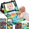 hahaland Specchio Neonato Giochi Tummy Time Montessori 0 3 6 12 Mesi | Specchio Bimbo Bianco e Nero, Giocattoli Educativi Neonati, Sviluppo Visivo, Gioco Sensoriale – B0C39PCFLT