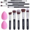 PORTENTUM Set Pennelli Make Up 10 + 2 Premium synthetic pennelli trucco per fondazione cipria fard, ombretto, Set di pennelli make up, kit con spugnetta e Blender Beauty – B0D78WSW31