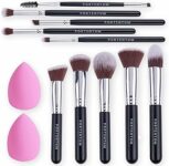 PORTENTUM Set Pennelli Make Up 10 + 2 Premium synthetic pennelli trucco per fondazione cipria fard, ombretto, Set di pennelli make up, kit con spugnetta e Blender Beauty – B0D78WSW31