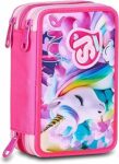 SJ GANG STYLE JAM GANG Astuccio Scuola 3 Zip, Fucsia, Portapenne Triplo Scomparto Completo Di Penne, Matite, Colori, Accessori Zaino, Scuola Elementare, Bambina – B0DVLVFPFH