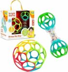 Bright Starts, Set Regalo con Giocattoli Oball Facili da afferrare – Grasp The Day, Confezione da 2 Giocattoli con Pallina e sonaglio, privi di BPA, Unisex, 0+ Mesi – B0CTJGXHTQ
