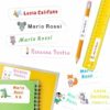 230 Etichette Adesive Personalizzate Scuola 2 Formati 50x10mm e 50x30mm – Sticker con Nome per Penne, Matite, Quaderni e Libri – Colori Vivaci, Alta Adesività (BIANCO) – B097HR2T89