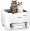 Lettiera Gatto Autopulente Con APP, XXL Lettiera Automatica per Gatti Sicurezza Anti-Pizzicamento, Design Aperto con Ingresso dall’Alto per Gatti Grandi e Multipli, Deodorizzazione, Bianco – B0GGBJVH68