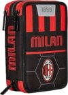 Seven Astuccio Scuola 3 Scomparti, A.C. MILAN Calcio – PATH OF VICTORY, Rosso Nero – Portapenne Multi Scomparto Con Matite, Penne e Colori, Accessori Zaino, Zaino Scuola – Astuccio Bambino Ragazzo – B0CZ4CN5FC