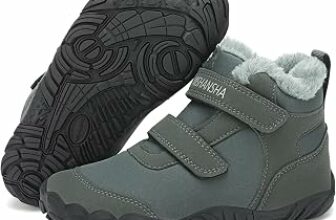 Mishansha Barefoot Scarpe Invernali bambino stivali Inverno bambina Caldi Comode Antiscivolo Gr.25-36 EU – B0DFQHB8NT
