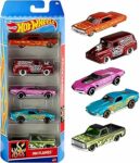Hot Wheels Confezione da 5 Veicoli (modelli possono variare) | Set di 5 veicoli pressofusi in scala 1:64: auto da corsa, hot rod, veicoli soccorso o ispirati a personaggi e pick-up, 01806 – B002ZCZ0F6