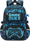 Amythe Zaino Scuola Ragazzi 8 a 12 anni Luminoso Riflettente Leggero, Blu | Impermeabile moderno Ergonomico Traspirante Blu Daypack Multitasche Capiente Resistente per Scuola Viaggio Escursione – B0FXDKSFRB