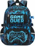 Amythe Zaino Scuola Ragazzi 8 a 12 anni Luminoso Riflettente Leggero, Blu | Impermeabile moderno Ergonomico Traspirante Blu Daypack Multitasche Capiente Resistente per Scuola Viaggio Escursione – B0FXDKSFRB