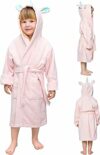 Twinzen Accappatoio Unicorno – Ragazza e Ragazzo – Senza Prodotti Chimici OEKO-TEX® – 100% Cotone – Accappatoio Doccia e Vestaglia Bambini – B083QJZGN7