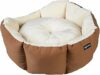 Amazon Basics Lettino ottagonale per animali domestici Gatto, L 50 x P 50 x H 20 cm, marrone e avorio – B072344D2H