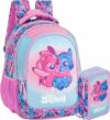 Clondo Set Scuola 2 Pezzi Per Stitch e Angel Fan Zaino Scuola Elementare Bambina 43cm Ergonomico + Astuccio 3 Scomparti Completo (46 Accessori) | School Pack Personaggi – B0H6GWQVR6