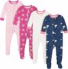 Gerber 4-Pack Footed Pajamas Sleepers per Neonati e Bambini Bimba 0-24 (Pacco da 4) – B08GHJ2TM9