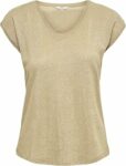 ONLY Onlsilvery S/S V Neck Lurex Top Jrs Noos Top Donna – B01N3QP61H