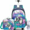 HTgroce Bambino Zaino Trolley Bambini Trolley Scuola Elementare Ragazzi, Zaino Scuola Elementare – B0F434X65K