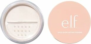 e.l.f., Halo Glow Setting Powder, setosa, leggerissima, attenuante, leviga, riduce l’aspetto di pori e linee sottili, crea un effetto soft focus, Light, finish semi-opaco, 6,8 g (0,24 oz) – B07ZR111LV