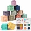 BabyToLove cubi educativi sensoriali | Cubi impilabili morbidi Montessori neonato 0-12 mesi | Giochi montessori 6 mesi per motricità fine e apprendimento | Gioco educativo prima infanzia – B07PN94M5W