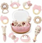 Sonaglio Neonato 0-3 Mesi, Giochi Neonato 0-3 3-6 6-9 Mesi Giochi Montessori Giochi per Bambini Giochi Sensoriali per Neonati Regalo Neonata Maschio Femmina – B0GTSQMW62