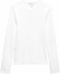 Marks & Spencer Donna a Coste Top Ricco di Cotone – vestibilità Slim – con Stretch – B0FW6YPGSZ