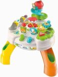 Clementoni Baby Tavolo Happy Park, Tavolino Multiattività Interattivo, Bambini dai 12+ Mesi, Gioco Educativo con Luci e Suoni, Impara Forme, Colori e Versi degli Animali, 17300 – B07RV5QB8D
