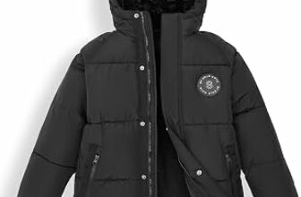 maoo garden Giubbotto Inverno Bambino Piumino Imbottito Pesante Con Rivestimento In Pile Per Ragazzi 8-14 Anni – B0F6MK3F91