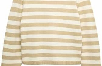 Marks & Spencer Donna a Righe Corto Maglione Ricco di Cotone – vestibilità Regolare – B0GHSBBM6M