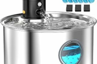 Fontanella per Gatti senza Fili: Fontana per Gatti con 6 Filtro + 3 Spugna – B0DJ7B3BZR