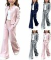 Tuta da Bambina Ragazze Completa Sportiva 2 Pezzi Abbigliamento – B0H9STPTYB