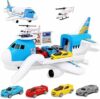 m zimoon Aereo Trasportatore Giocattolo con 4 Auto e 1 Elicottero – B08FDH8JDB