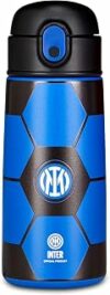 Seven Borraccia Kid INTER, Nero, 460 ml, Acciaio Inox, BPA free, Ermetica, Caldo 12h/freddo 24 h, A prova di perdite, Riutilizzabile, Scuola, Sport, Viaggio, Bambino, Idea regalo – B0GKQ6GS79