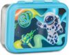 SJ GANG STYLE JAM GANG Portamerenda, Verde, 850 ml, Divisorio interno per snack, Facile da aprire, Resistente al calore, Lavabile in lavastoviglie, Per bambini, Scuola, Viaggi, Tempo libero – B0GPQBP4ZJ