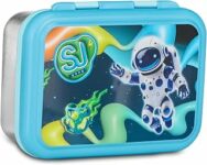 SJ GANG STYLE JAM GANG Portamerenda, Verde, 850 ml, Divisorio interno per snack, Facile da aprire, Resistente al calore, Lavabile in lavastoviglie, Per bambini, Scuola, Viaggi, Tempo libero – B0GPQBP4ZJ